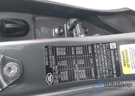 2020 Land Rover Range Rover Evoque Se from USA, damaged, VIN SALZP2FX7LH007738